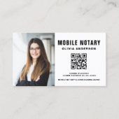 Mobiele notaris ondertekenaar QR code foto Visitekaartje (Voorkant)