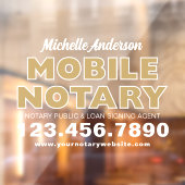 Mobiele Notaris Ondertekening Agent Gold Promotion Raamsticker (Vel 2)