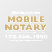 Mobiele Notaris Ondertekening Agent Gold Promotion Raamsticker (Vel)