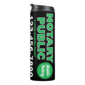 Mobiele notaris openbare groene zwart reizen thermosbeker (Geroteerd rechts)