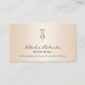 Mobiele notaris public gden Signing Pen ivory Visitekaartje (Voorkant)