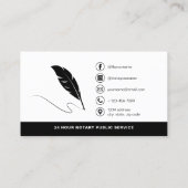 Mobiele Notaris QR Code Signing Agent Foto Visitekaartje (Achterkant)