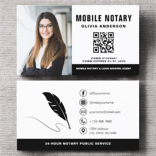 Mobiele Notaris QR Code Signing Agent Foto Visitekaartje