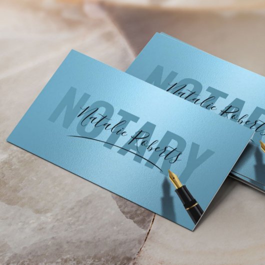 Mobiele Notaris Service Handtekening Modern Lichtb Visitekaartje