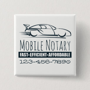 Mobiele Notarische Snelle Auto met het Aantal van  Vierkante Button 5,1 Cm
