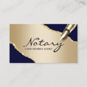 Mobiele Noteerbare Agent Modern Navy & Gold Visitekaartje (Voorkant)