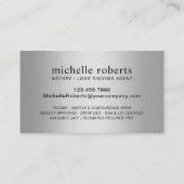 Mobiele Noteerbare Agent Modern Paars & Zilver Visitekaartje (Achterkant)