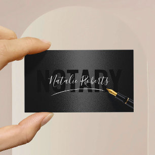 Mobiele Noteerservice Handtekening zwart/Roos Gold Visitekaartje