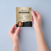 Mobiele Noteerservice - Zwart & goudfoto Flyer (Hand)