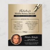Mobiele Noteerservice - Zwart & goudfoto Flyer (Voorkant)