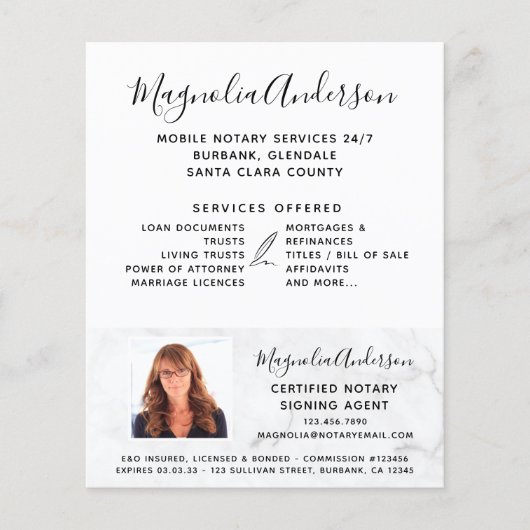 Mobiele Noteerservicetabel Flyer (Voorkant)