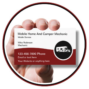 Mobiele RV- en camperreparatie monteur Visitekaartje