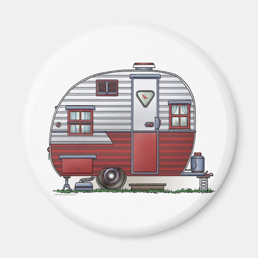 Mobiele Scout Camper Magnet Magneet (Voorkant)