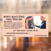 Mobiele spray tan-service aanpassen raamsticker (Vel 2)