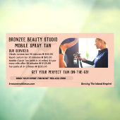 Mobiele Spray Tan Service Zakelijke Aanpassing Raamsticker (Vel 3)