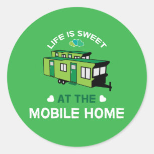 Mobiele startpunten Statische caravans Nieuw s Ronde Sticker