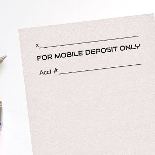 MOBIELE STORTING PERSOONLIJKE BANK ENDOSSEREN ZELFINKTENDE STEMPEL