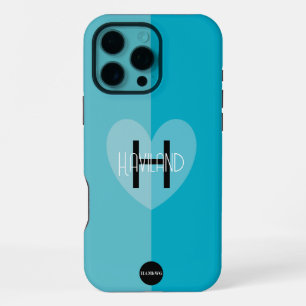 Mobiele Telefoon Case met Hart en MonogramHAMbWG iPhone 16 Pro Max Hoesje
