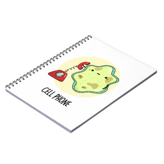 Mobiele Telefoon Grappige Biologie Wetenschap Pun Notitieboek (Linkerzijde)