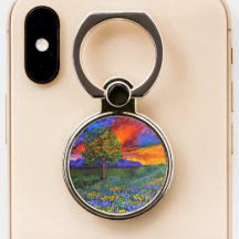 Mobiele telefoon houder/Grip Wildflower Sunset