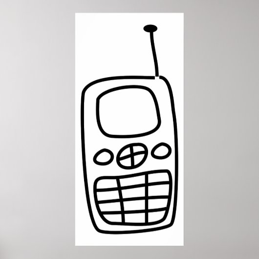 Mobiele telefoon poster (Voorkant)