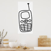 Mobiele telefoon poster (Keuken)