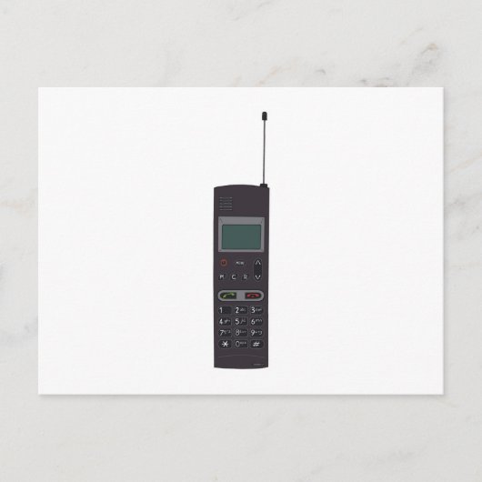 Mobiele telefoon Retro Briefkaart (Voorkant)