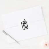 Mobiele telefoon ronde sticker (Envelop)