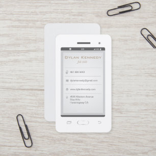 Mobiele telefoon visitekaartje