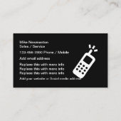Mobiele telefooncellulaire service visitekaartje (Achterkant)