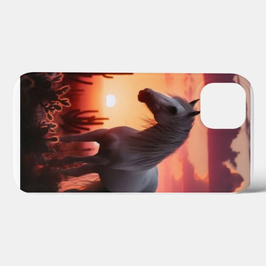 Mobiele telefoonhoes, iPhone, Sunset Wild Paard Case-Mate iPhone Case (Achterkant (horizontaal))
