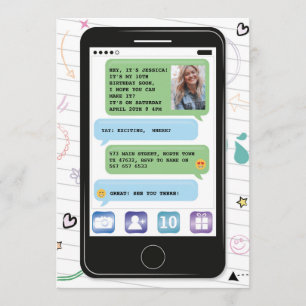 Mobiele verjaardag Telefoon Mobiel Foto Chat Tekst Kaart
