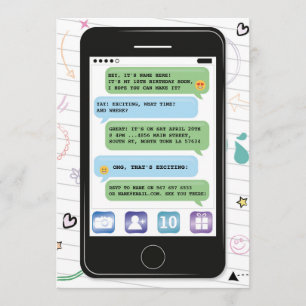 Mobiele verjaardagstelefoon Cel Convo Chat Texting Kaart