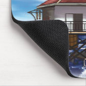 Mobiele vuurtoren in het midden van de baai muismat (Hoek)