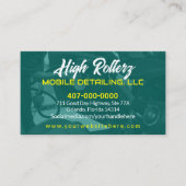 Mobiele wasmachine met informatie over de druk in  visitekaartje (Voorkant)