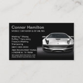 Mobiele wasmachine met informatie over het wassen visitekaartje (Voorkant)