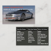 Mobiele wasmachine met informatie over het wassen  visitekaartje (Voorkant / Achterkant)