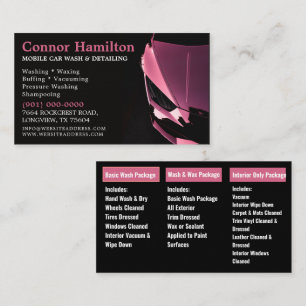 Mobiele wasmachine met informatie over het wassen  visitekaartje