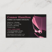 Mobiele wasmachine met informatie over het wassen  visitekaartje (Voorkant)