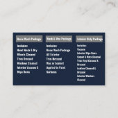 Mobiele wasmachine met informatie over het wassen  visitekaartje (Achterkant)