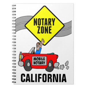 Mobiele zone Red Sports Car California Notitieboek