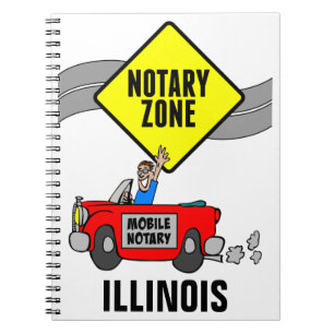 Mobiele zone Red Sports Car Illinois Notitieboek