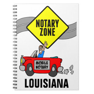 Mobiele zone Red Sports Car Louisiana Notitieboek