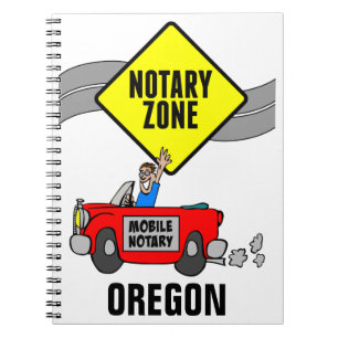 Mobiele zone Red Sports Car Oregon Notitieboek