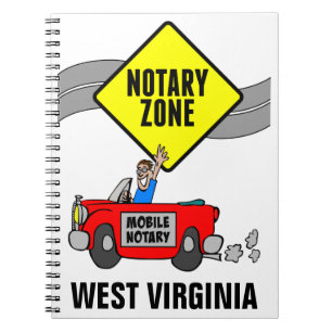 Mobiele zone Red Sports Car West Virginia Notitieboek