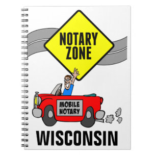 Mobiele zone Red Sports Car Wisconsin Notitieboek