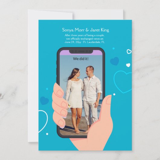 Mobil Phone Photo Faire-part (Devant)