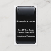 Mobil téléphonent le carte de visite (Dos)