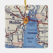 Mobile AL  Map Keramisch Ornament (Voorkant)