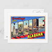 Mobile Alabama AL groot Briefkaart 1 (Voorkant / Achterkant)
